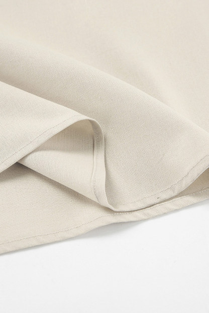 Spaghetti Straps A-line Cotton Linen Dress