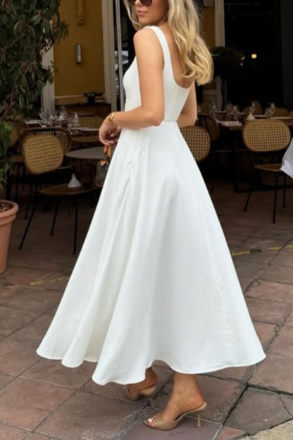 Square Neck Corset Swing Dress