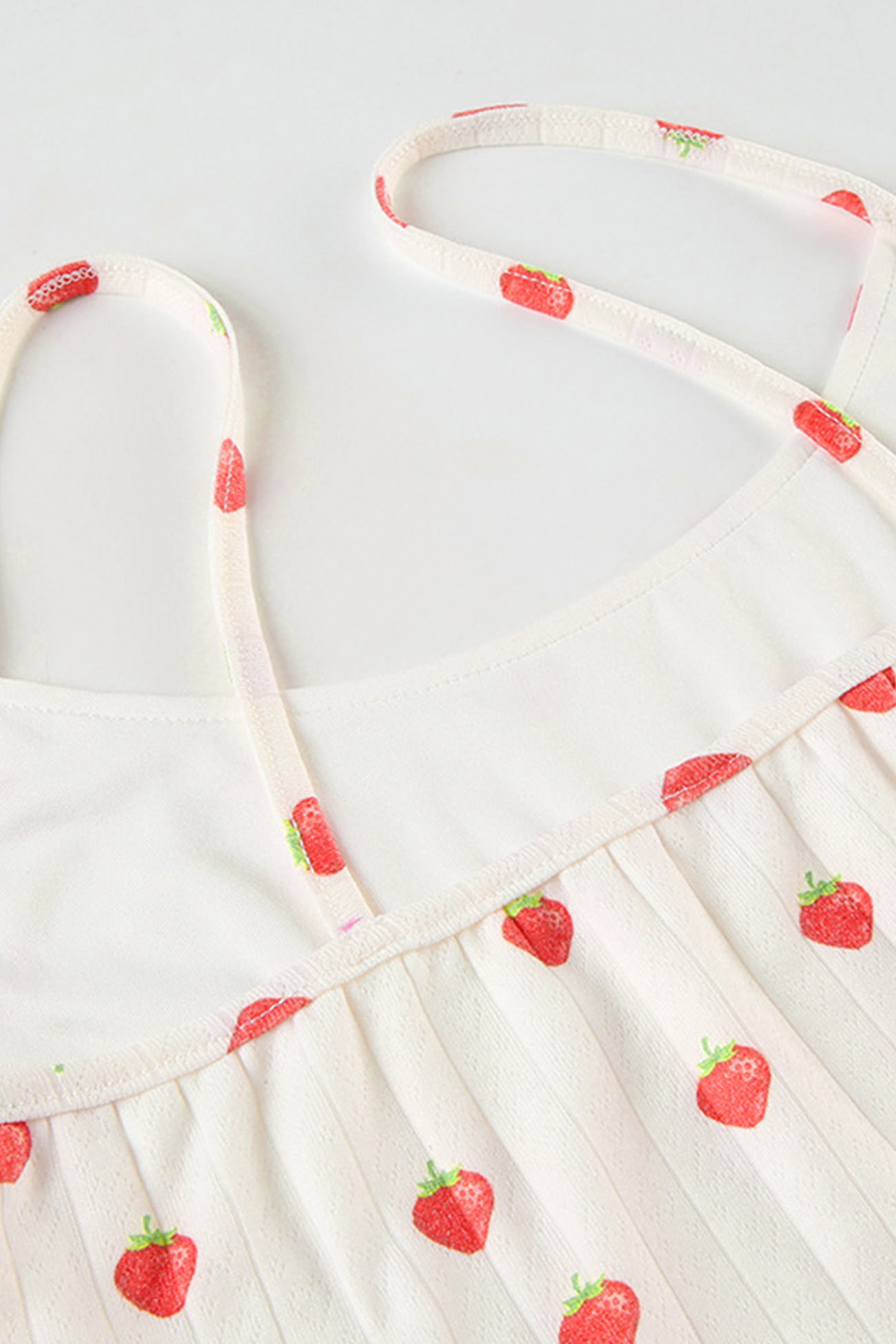 Strawberry Print Cami Vest Pants Set