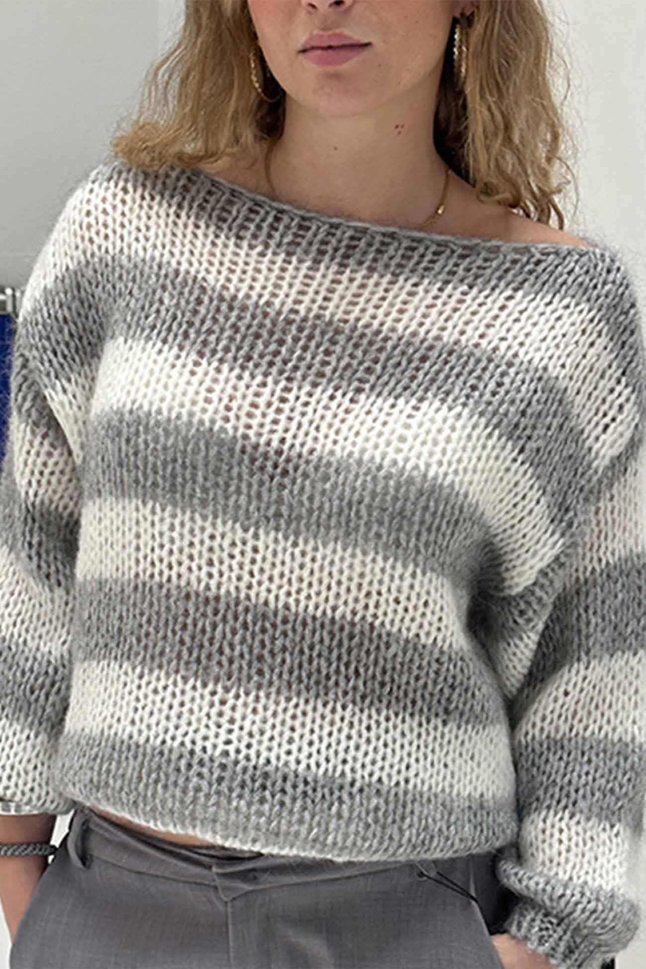 V-Neck Drop Shoulder Sweater – Londop