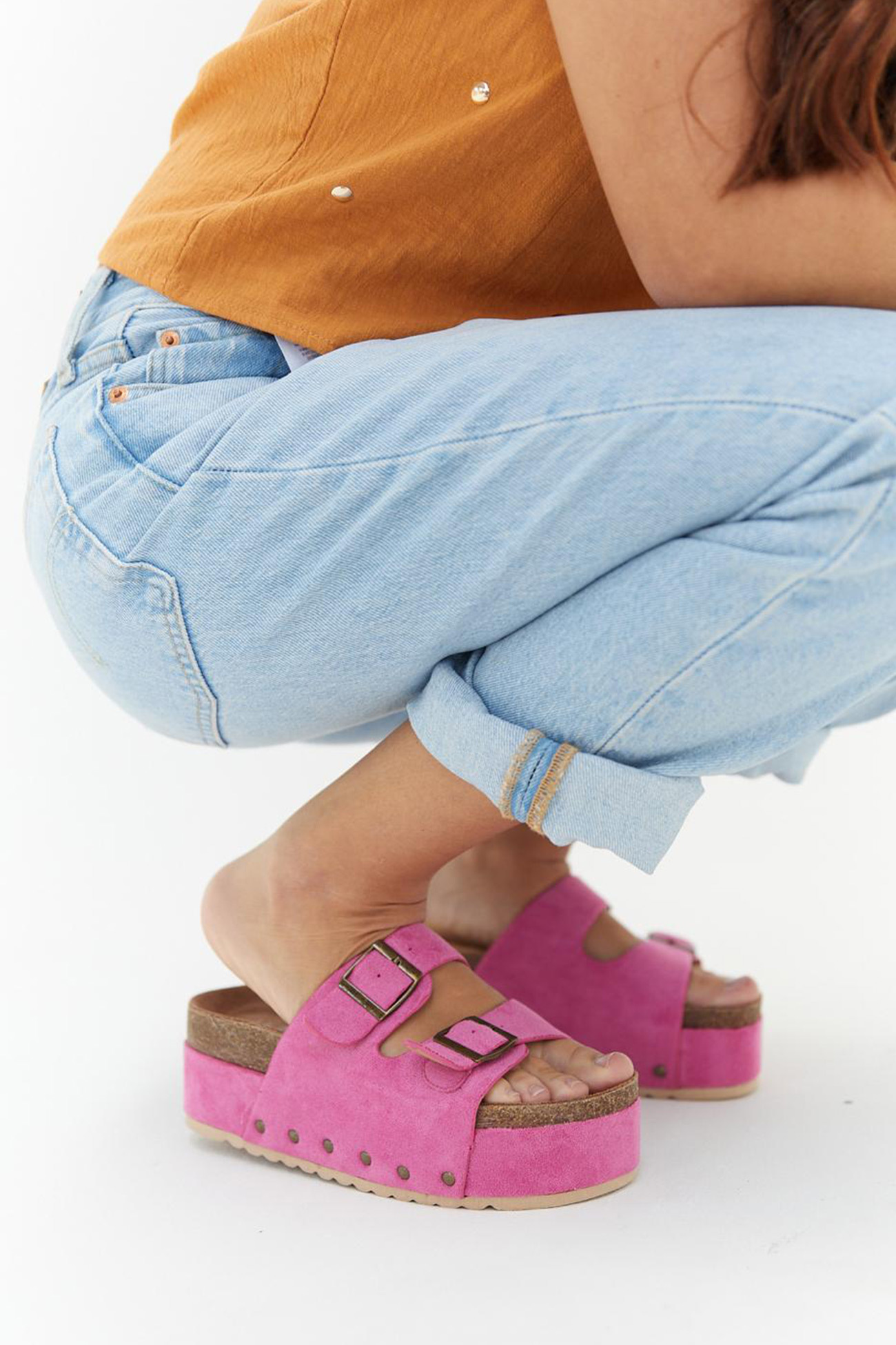 Suede Platform Sandal