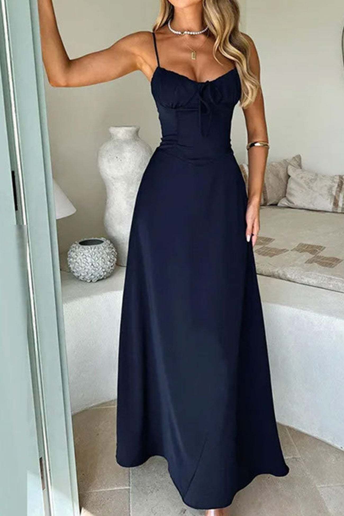 Tie-up Corset A-line Cami Dress