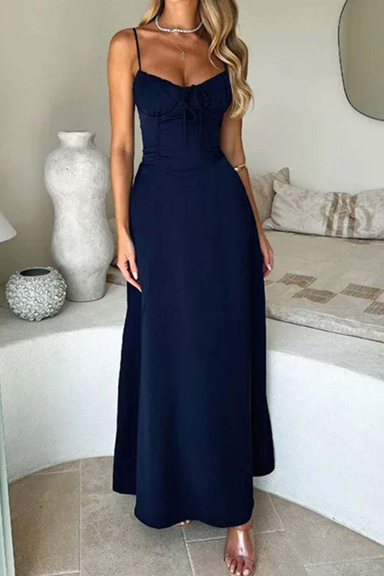 Tie-up Corset A-line Cami Dress