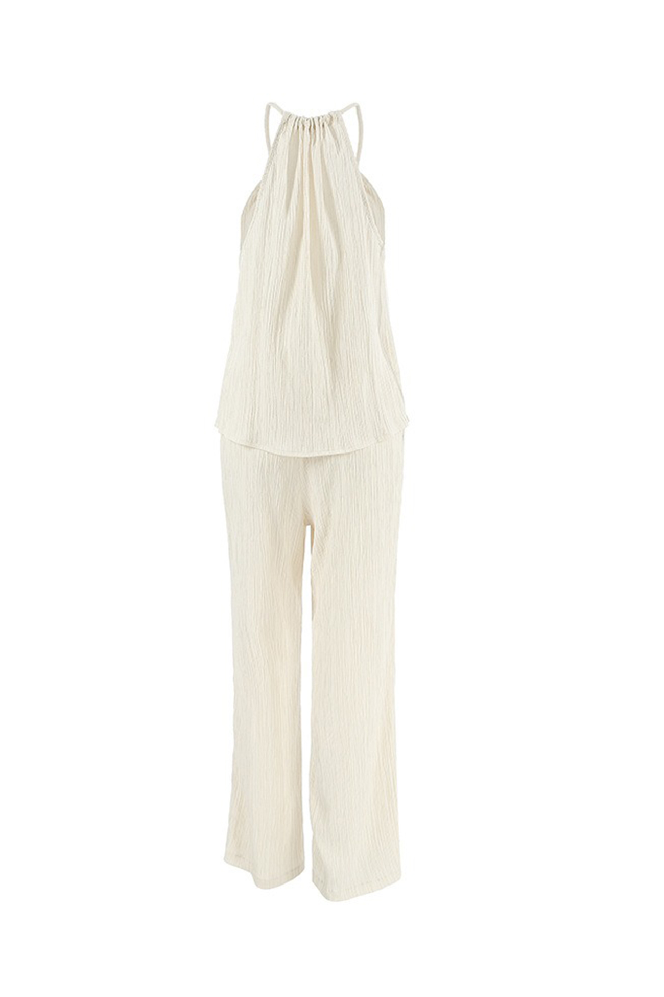 Tie-up Vest Long Pants Set