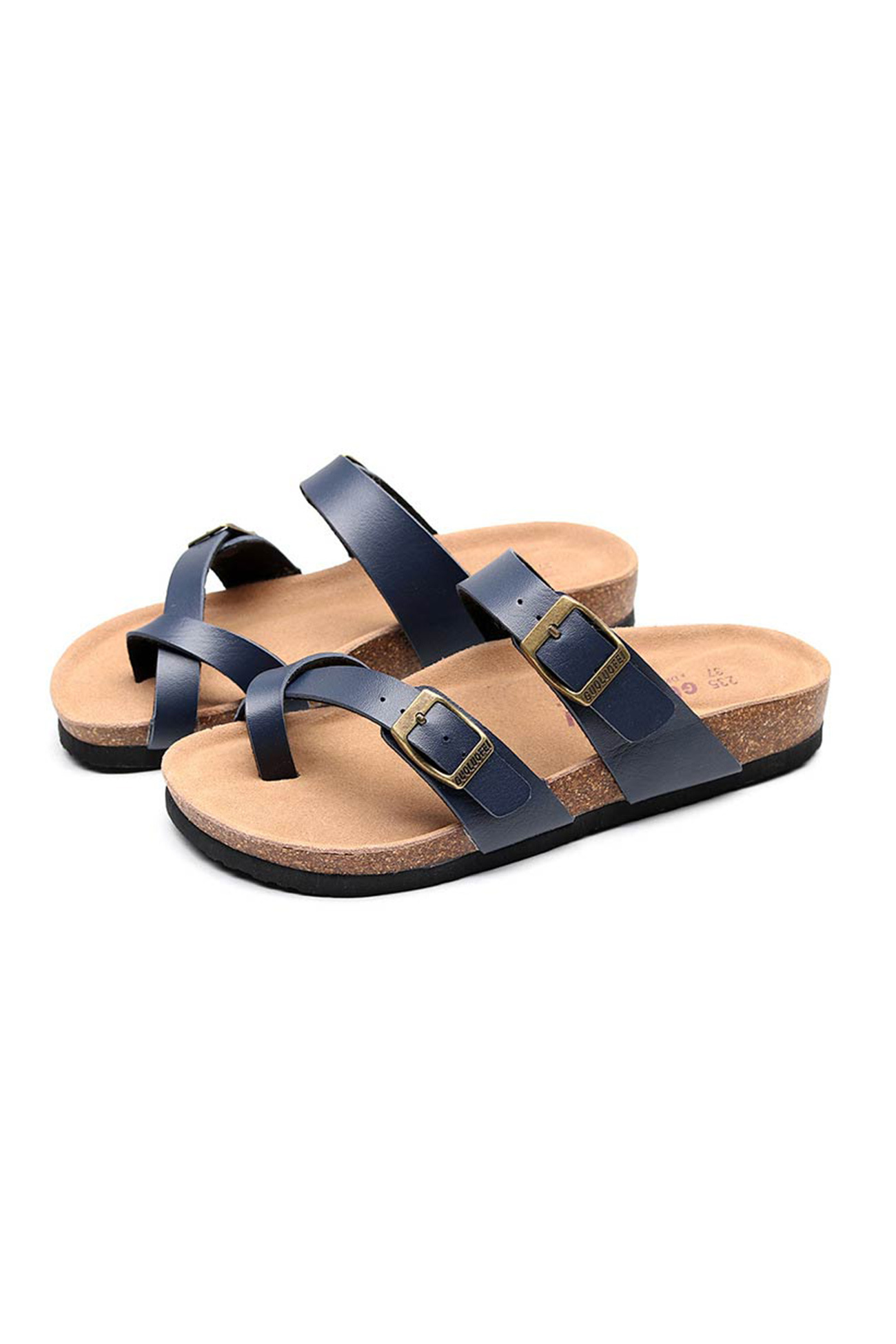 Toe Ring Criss Cross Buckles Thong Sandals
