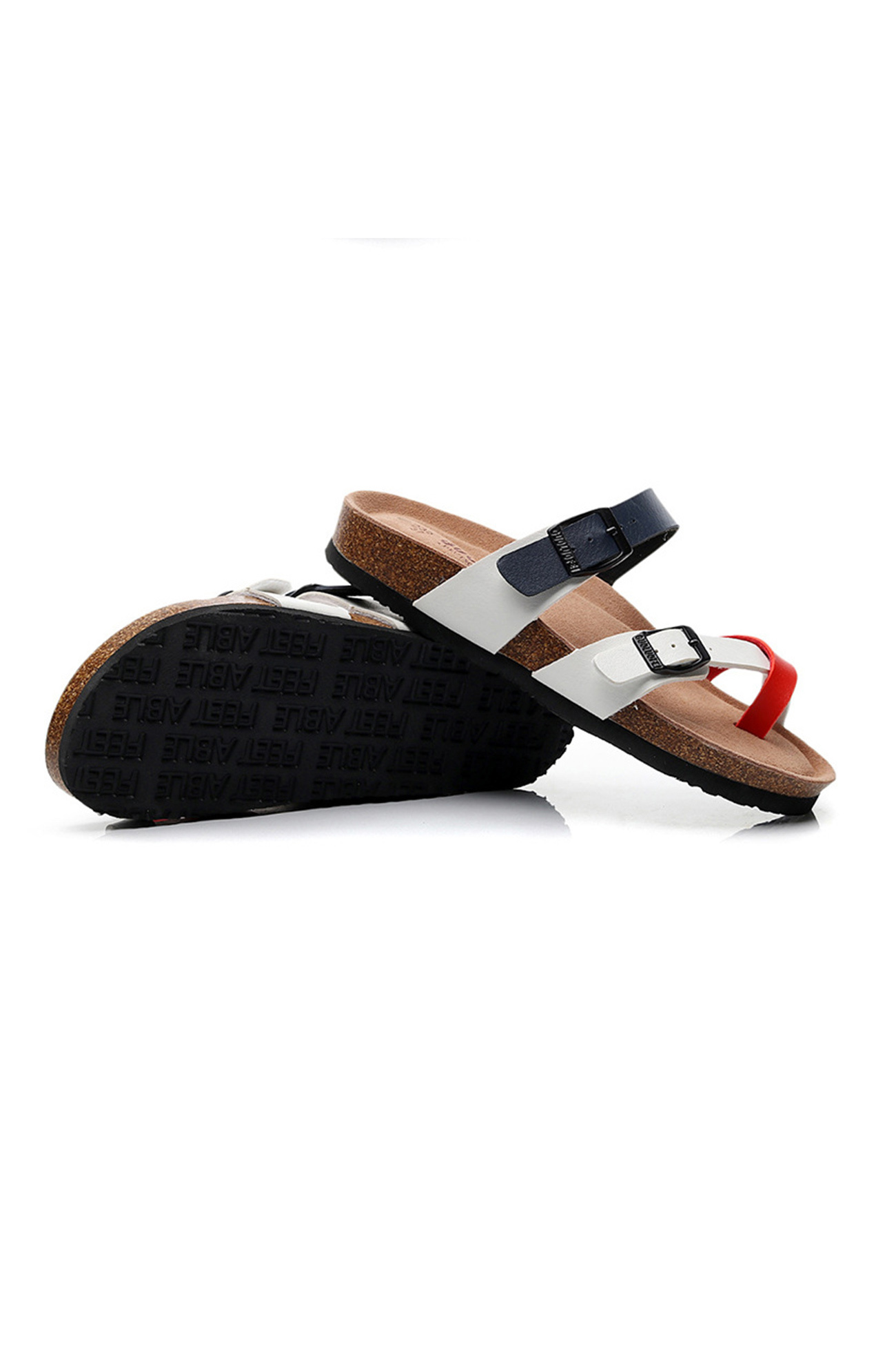 Toe Ring Criss Cross Buckles Thong Sandals