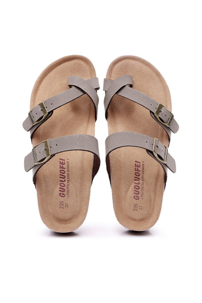 Toe Ring Criss Cross Buckles Thong Sandals