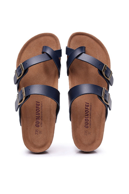 Toe Ring Criss Cross Buckles Thong Sandals