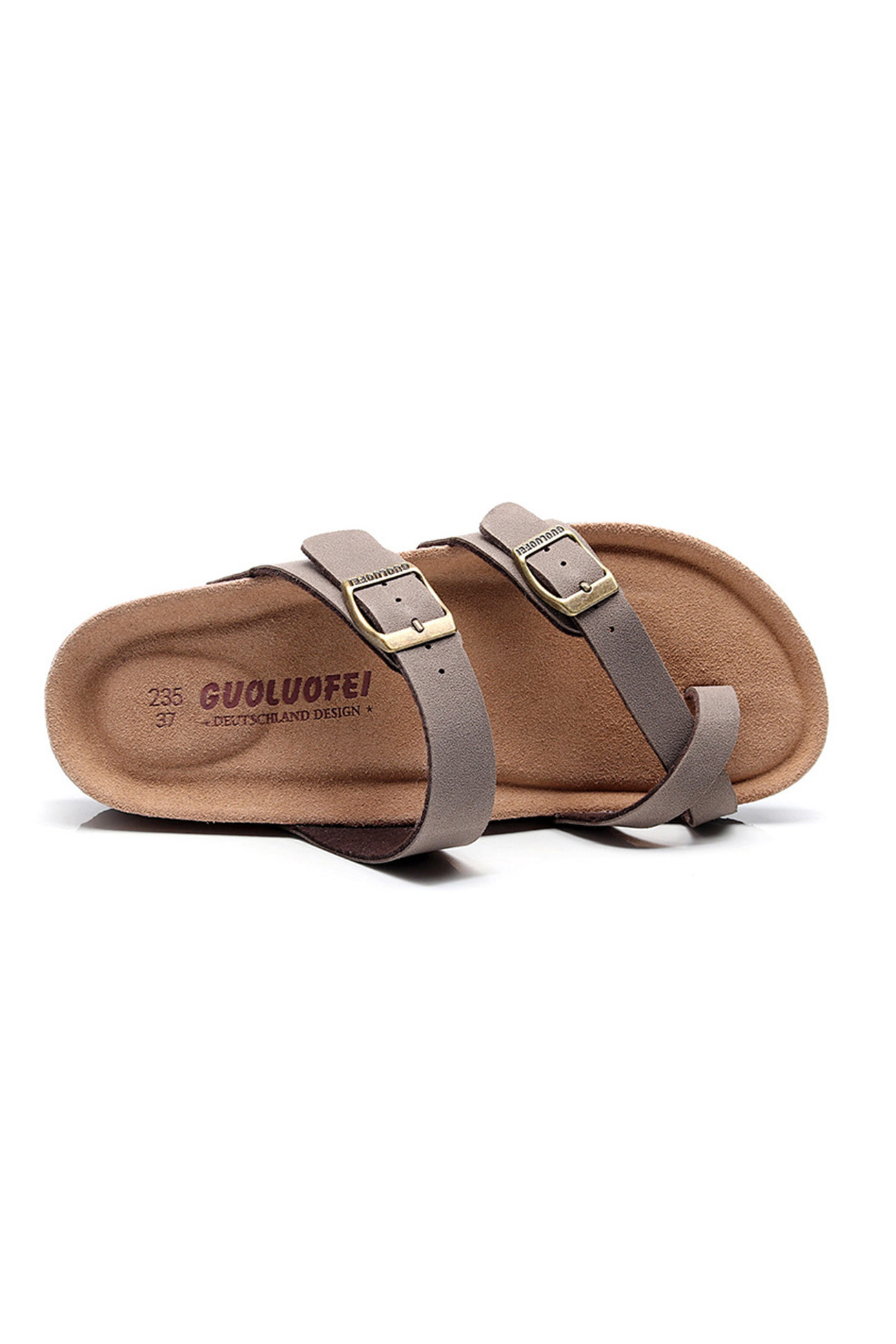 Toe Ring Criss Cross Buckles Thong Sandals