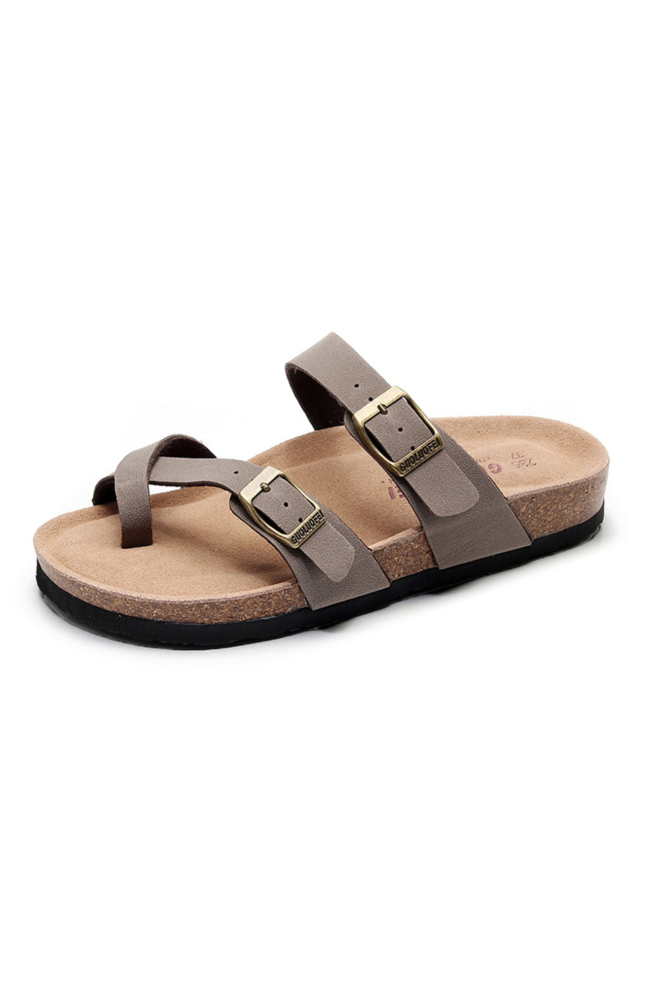 Toe Ring Criss Cross Buckles Thong Sandals