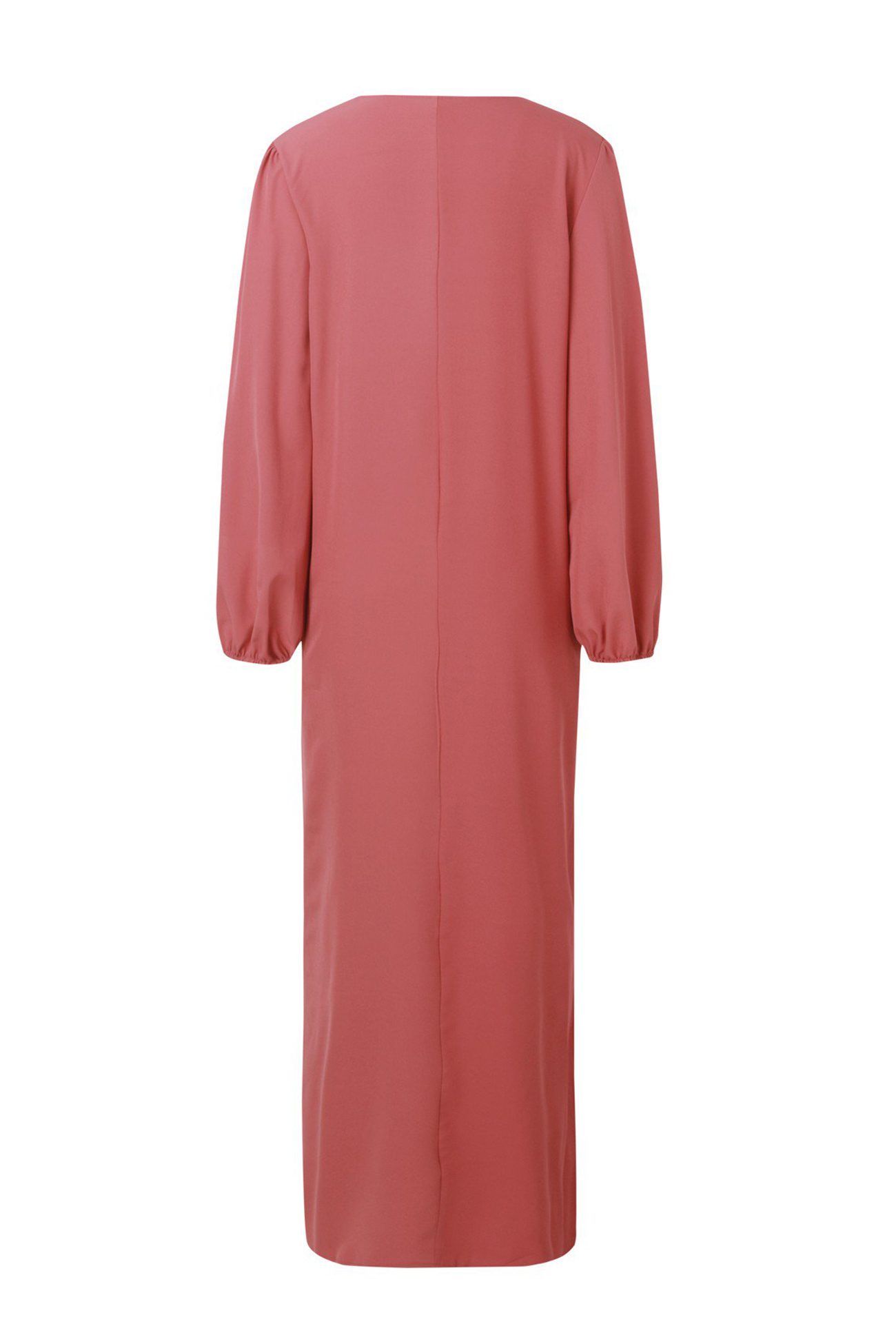 V Neck Lantern Sleeve Maxi Dress