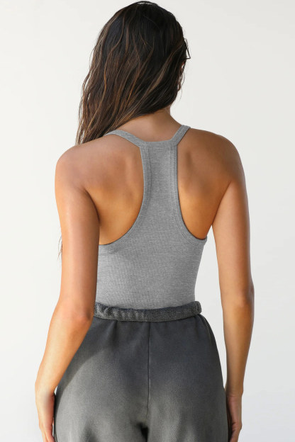V Neck Slim Fit Ribbed Cami Vest