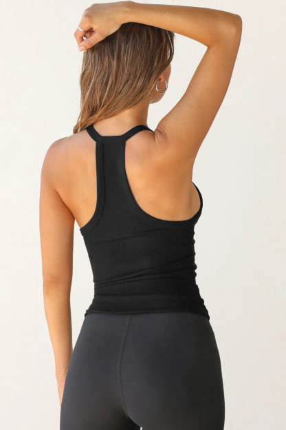 V Neck Slim Fit Ribbed Cami Vest