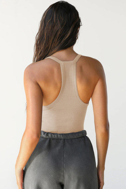 V Neck Slim Fit Ribbed Cami Vest