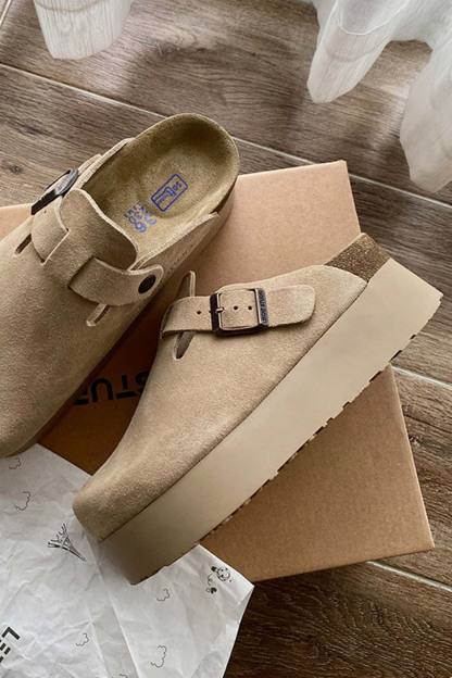 Vintage Leather Slip-on Flats