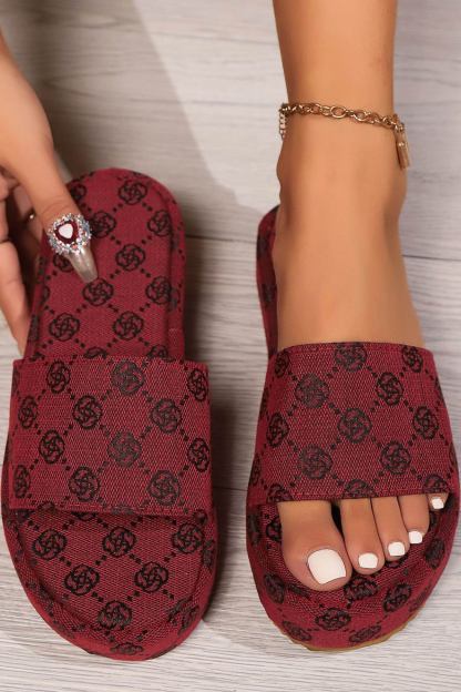 Vintage Printed Platform Sandals