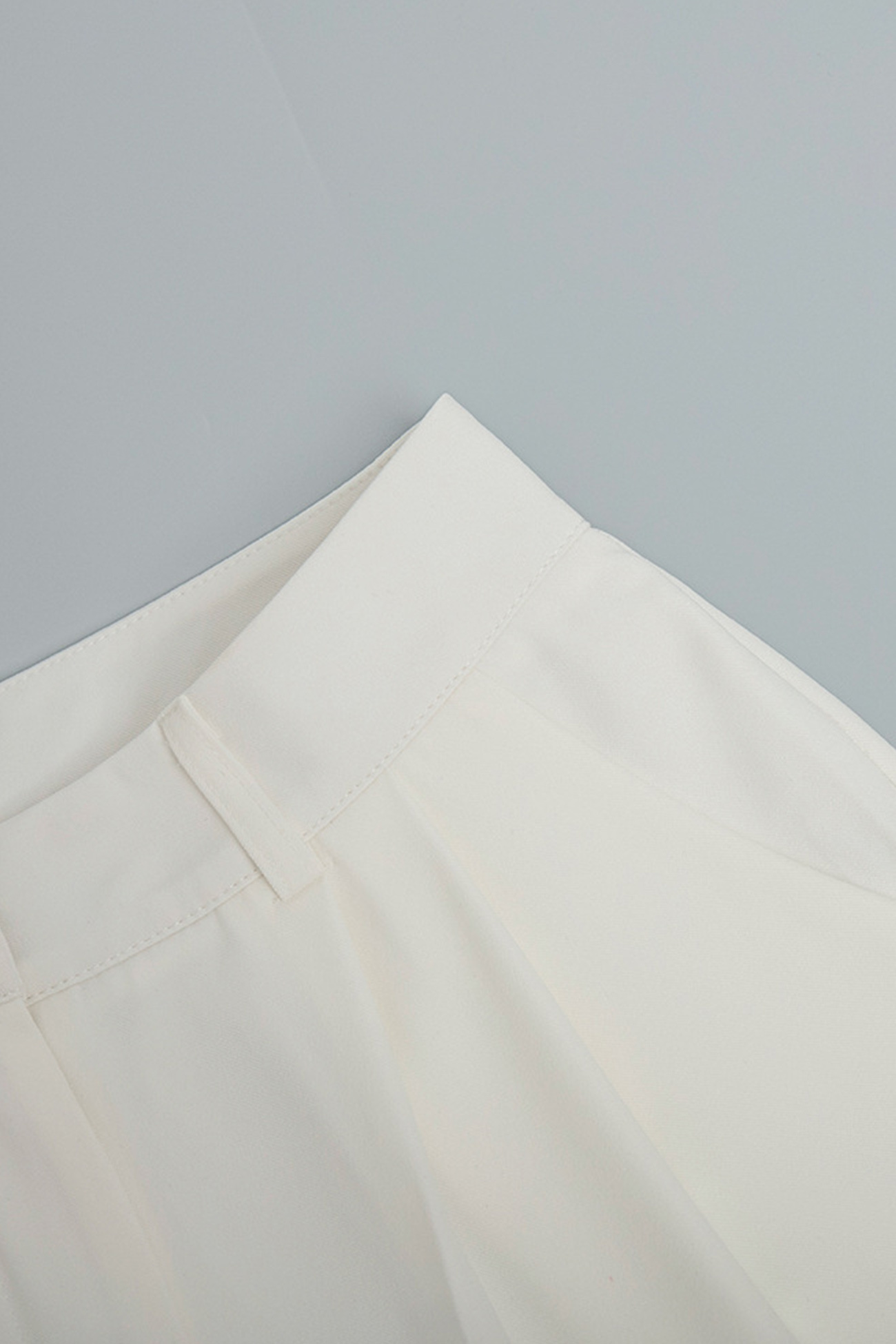 White High-rise Wide Leg Long Pants