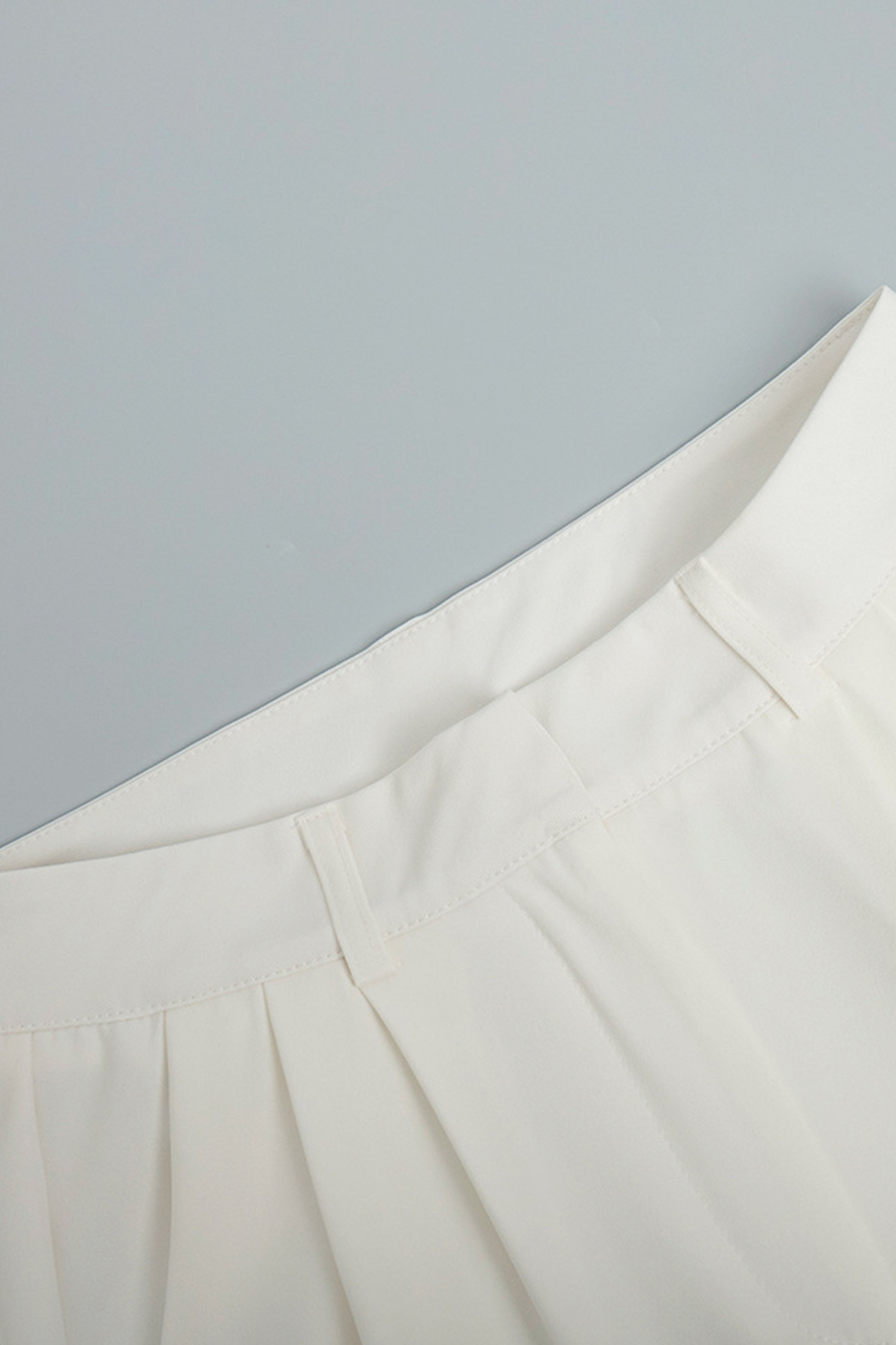 White High-rise Wide Leg Long Pants