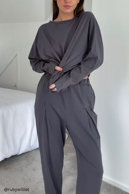 High Low Hem Sweatshirt Set