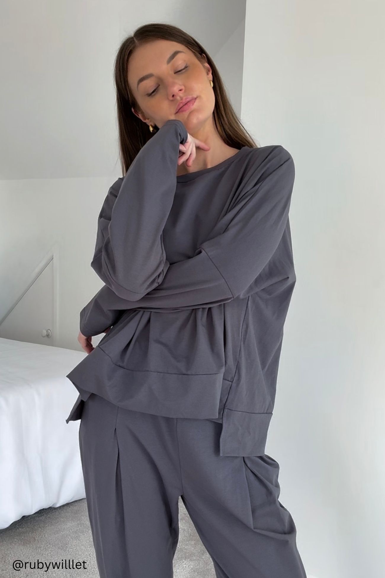 High Low Hem Sweatshirt Set
