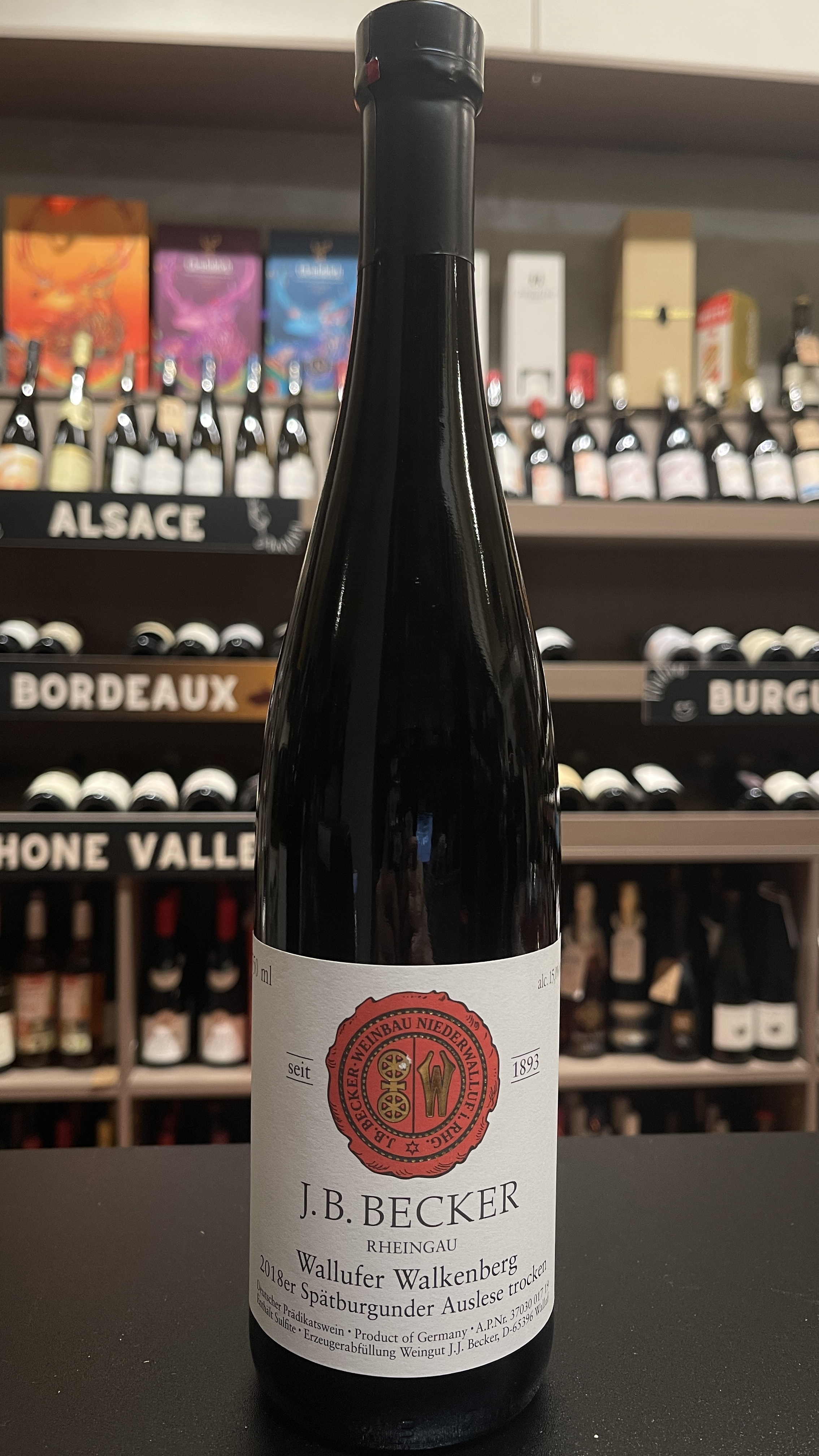 J. B. Becker Wallufer Walkenberg Spatburgunder Auslese Trocken 2018