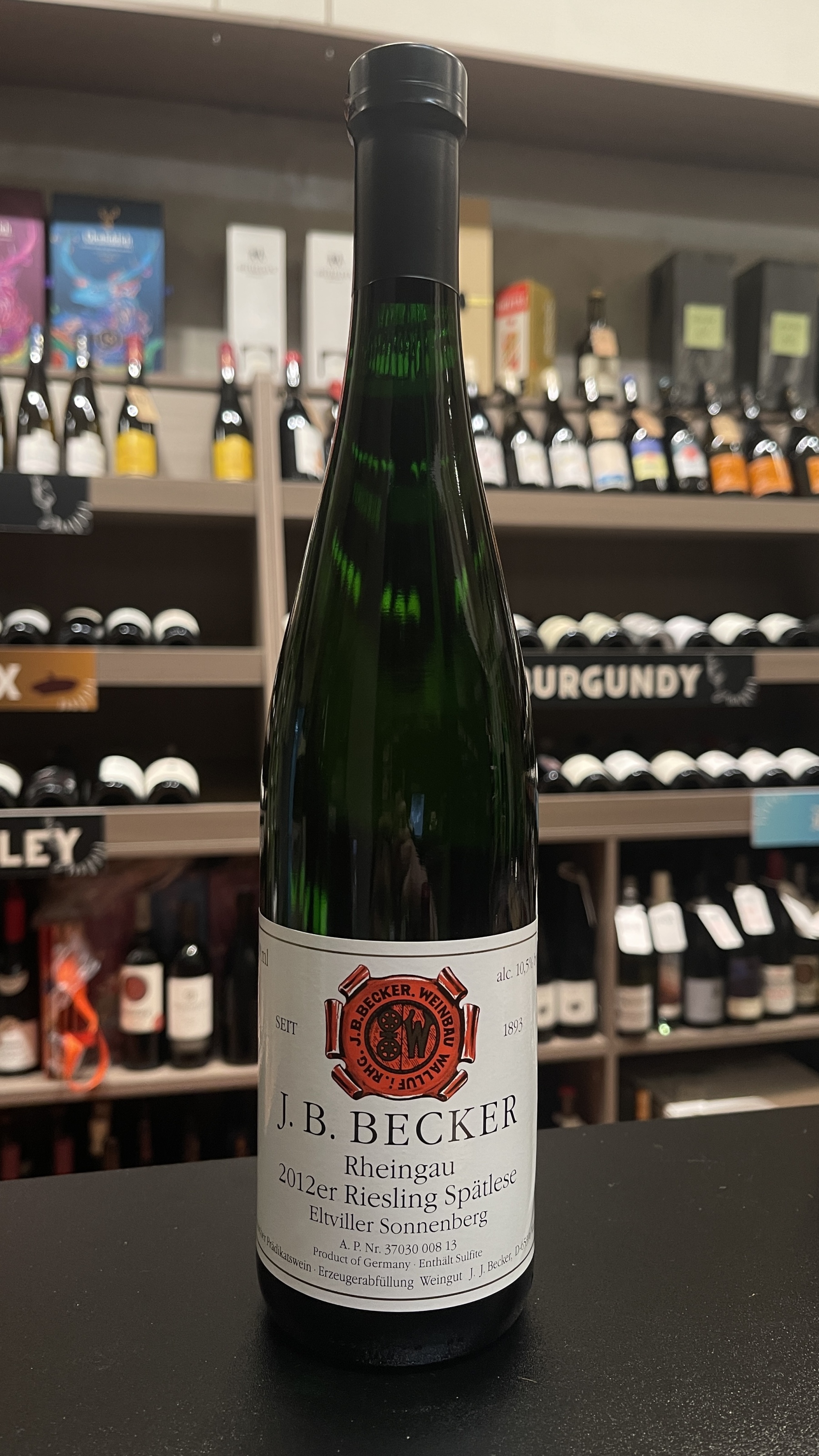 J.B. Becker Eltviller Sonnenberg Spatlese 2012
