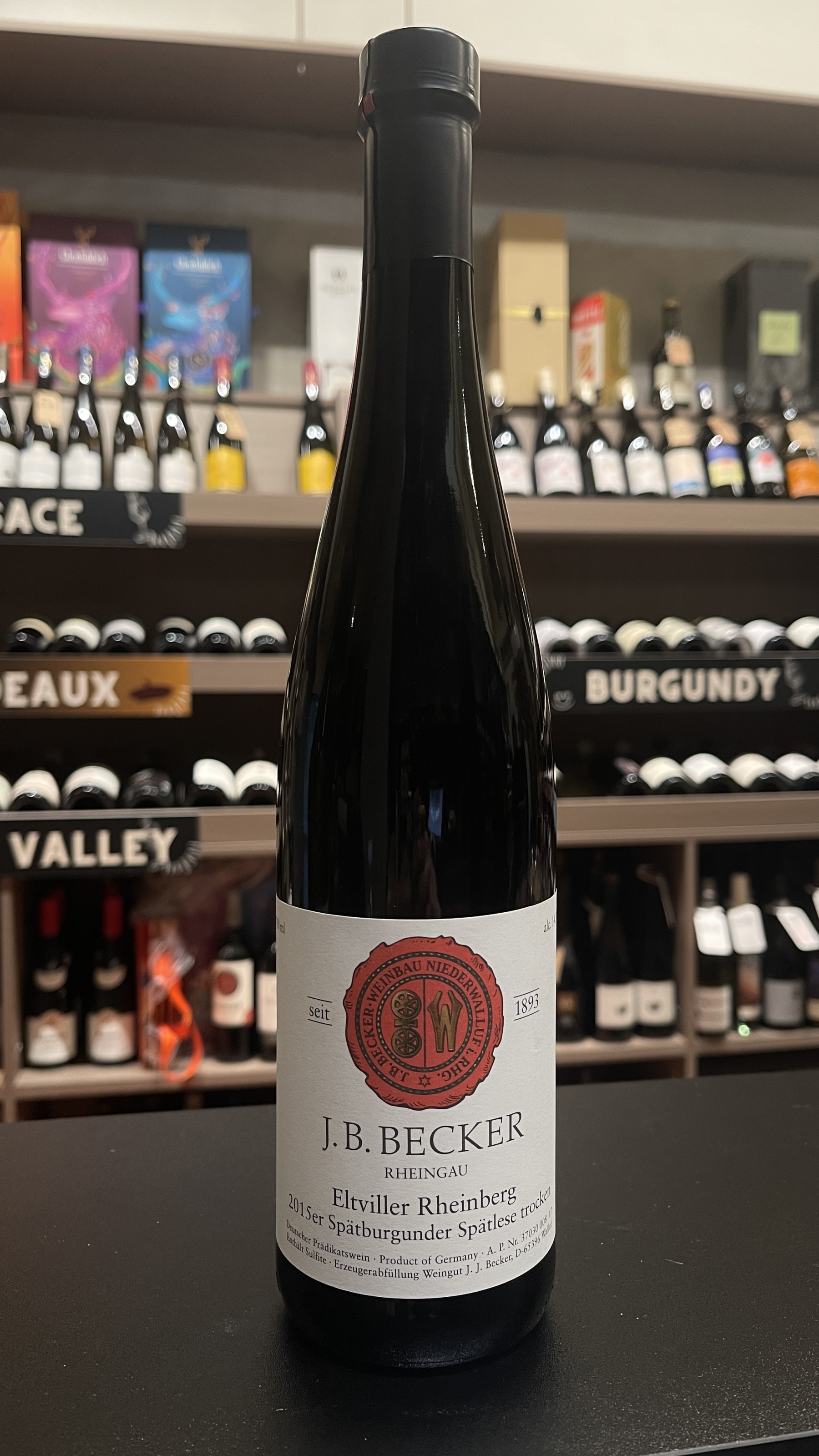 Weingut JB Becker, Eltviller Rheinberg Spätburgunder Spätlese Trocken 2015