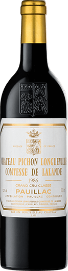 Chateau Pichon Longueville Comtesse de Lalande 1986