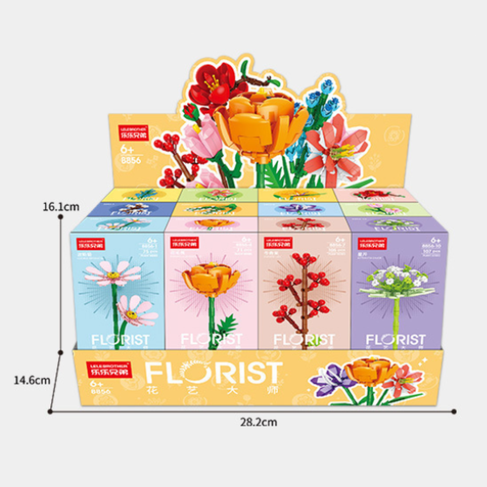 12 Tage Weihnachtsblumenstrauß-bausteine ​​– Sammlerstück, Blumen-countdown-geschenk - namenecklacede