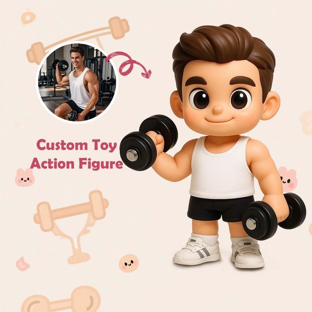 Personalized 3D Action Figure Turn Your Photo into a Unique Gift for Sports Lover - namenecklace