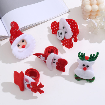 Weihnachtliches Schnapparmband-set, Lustiges Strumpffüller-geschenk Für Kinder, Schnapparmbänder Mit Weihnachtsmann, Rentier Und Schneemann (5er-pack) - namenecklacede
