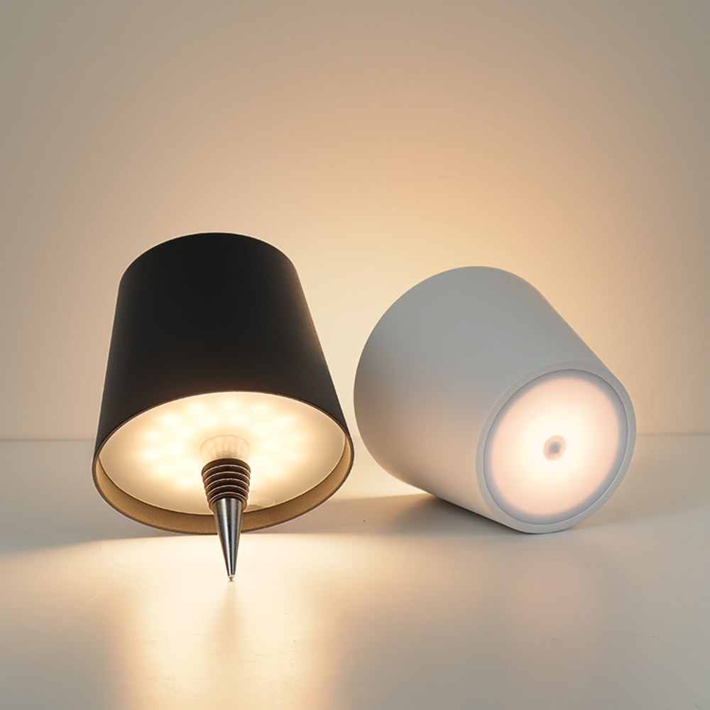 Kabellose, Wiederaufladbare Weinflaschenlampe Mit Usb-anschluss, Flaschenverschluss-lampenschirm, Modernes Minimalistisches Design, Touch-steuerung, Dimmbar - namenecklacede