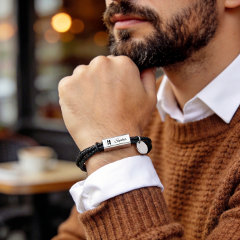 Personalisiertes Liebesarmband Mit Individuellem Text & Graviertes Partnerarmband – Valentinstagsgeschenk Für Sie Und Ihn - namenecklacede