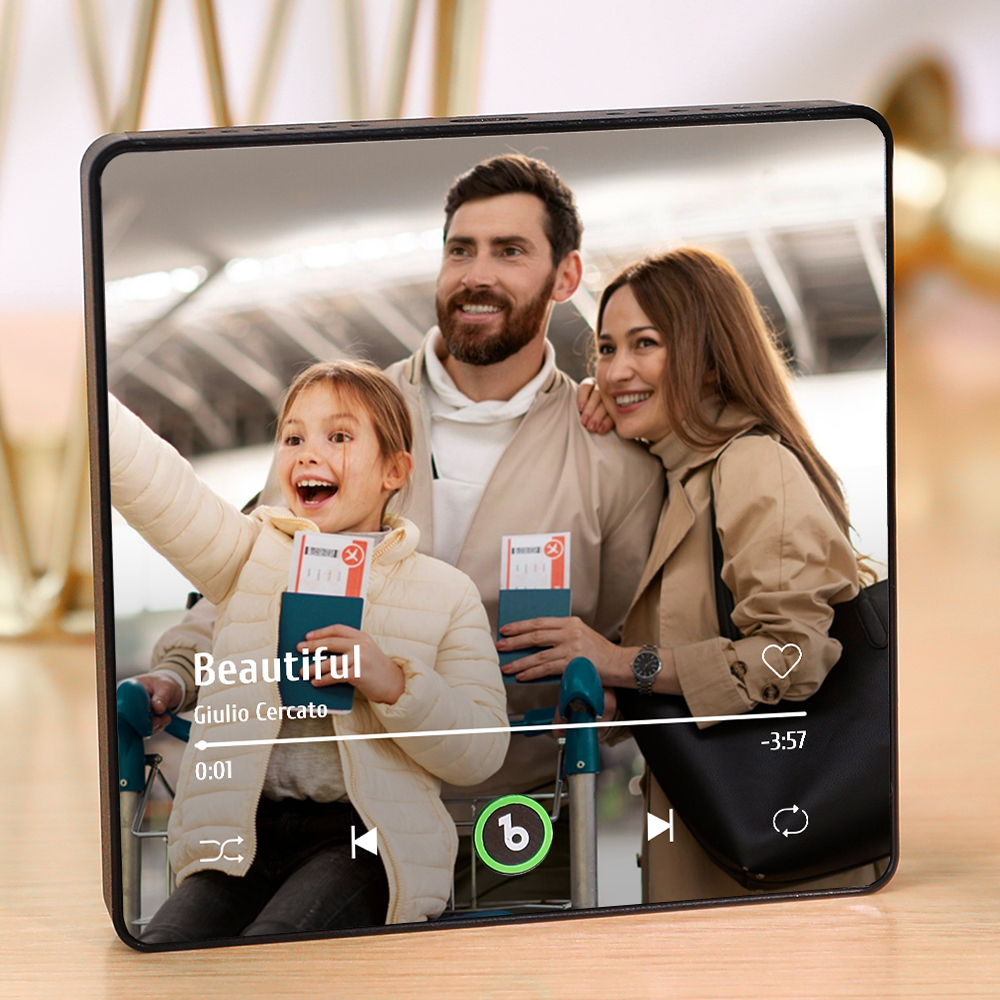 Geschenke Für Die Familie 4.0 Edition Upgrade Benutzerdefinierter Foto-musik-kühlschrankmagnet Bunter Rahmen Album-kühlschrankmagnet Kann Lieder Abspielen - namenecklacede