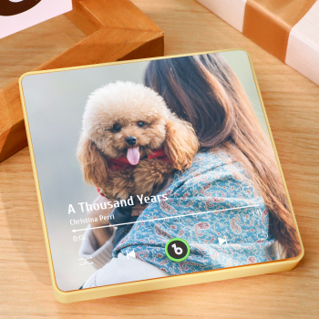 4.0 Edition Upgrade, Individueller Foto- Und Musik-kühlschrankmagnet, Bunter Rahmen, Album-kühlschrankmagnet, Kann Lieder Abspielen, Geschenke Für Haustierliebhaber - namenecklacede