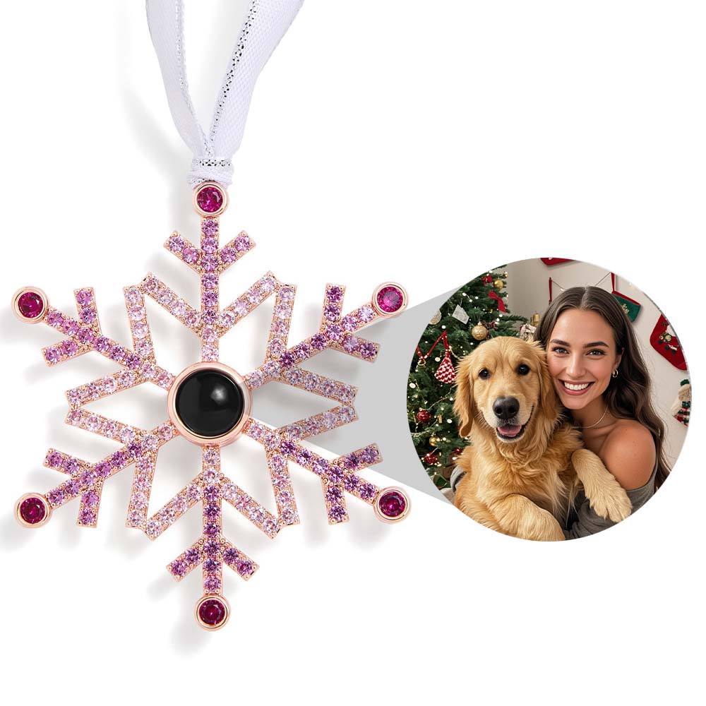 Personalisierte Weihnachtsschneeflocken-fotoverzierung Weihnachtsgeschenke - namenecklacede