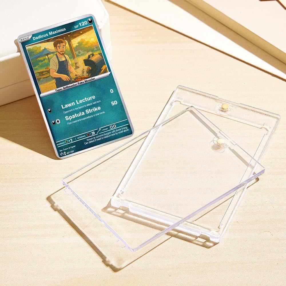 Individuelle Poke-karte Zum Vatertag – Personalisiertes Porträt Im Poke-stil – Ein Witziges Und Liebevolles Vatertagsgeschenk - namenecklacede