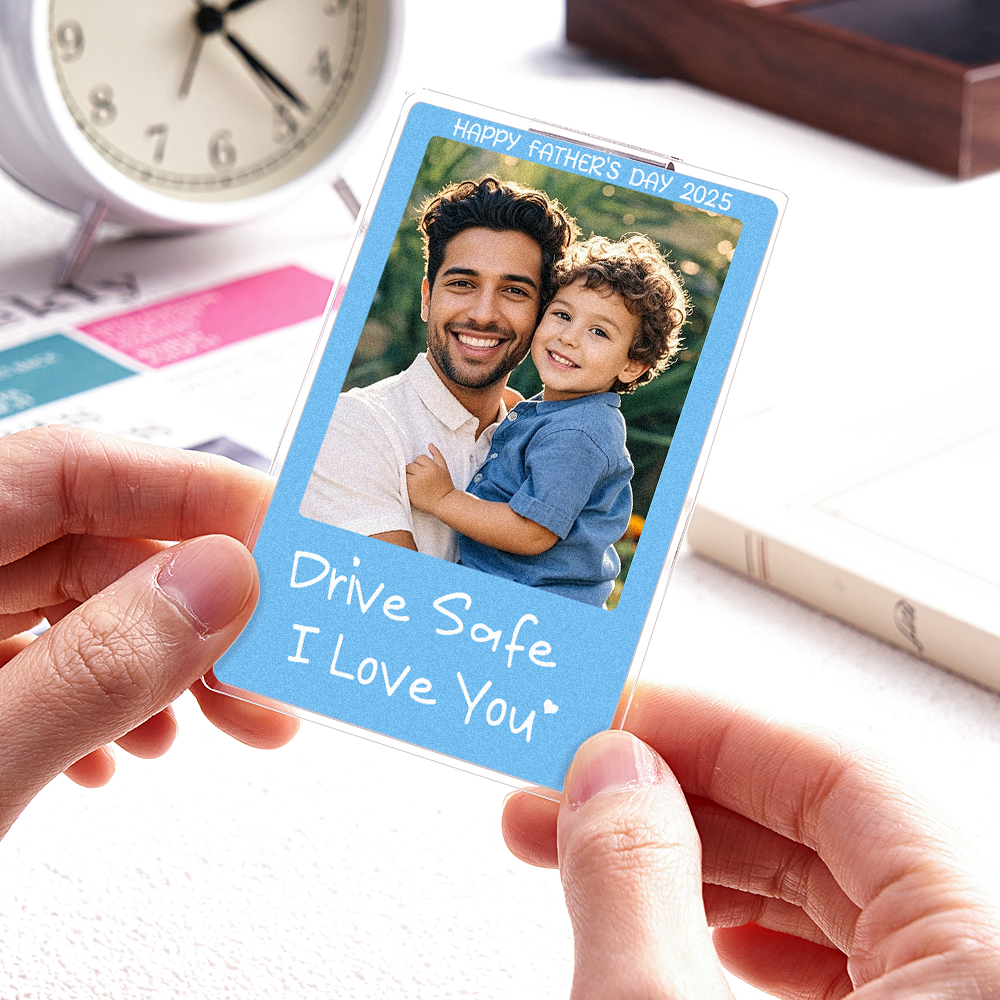 Sonnenblendenclip Mit Foto – Individueller Sonnenblendenclip „fahr Vorsichtig, Ich Liebe Dich" – Geschenkidee Fürs Auto - namenecklacede