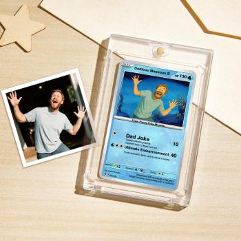 Individuelle Pokémon-karte Für Papa – Personalisiertes Porträt Im Pokémon-stil – Lustiges Und Liebevolles Vatertagsgeschenk - namenecklacede