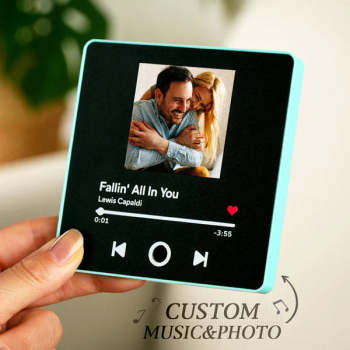 Musik-kühlschrankmagnet, Personalisiertes Foto, Musik-kühlschrankmagnet, Individueller Mehrfarbiger Wand-fotoaufkleber, Musik-kühlschrankmagnet, Kann Lieder Abspielen - ihrenamenskettede