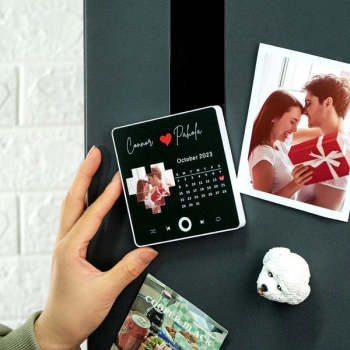 Musik-kühlschrankmagnet, Personalisierter Fotokalender, Kühlschrankmagnet, Jubiläumsgeschenk, Individueller Mehrfarbiger Wand-fotoaufkleber, Musik-kühlschrankmagnet - ihrenamenskettede