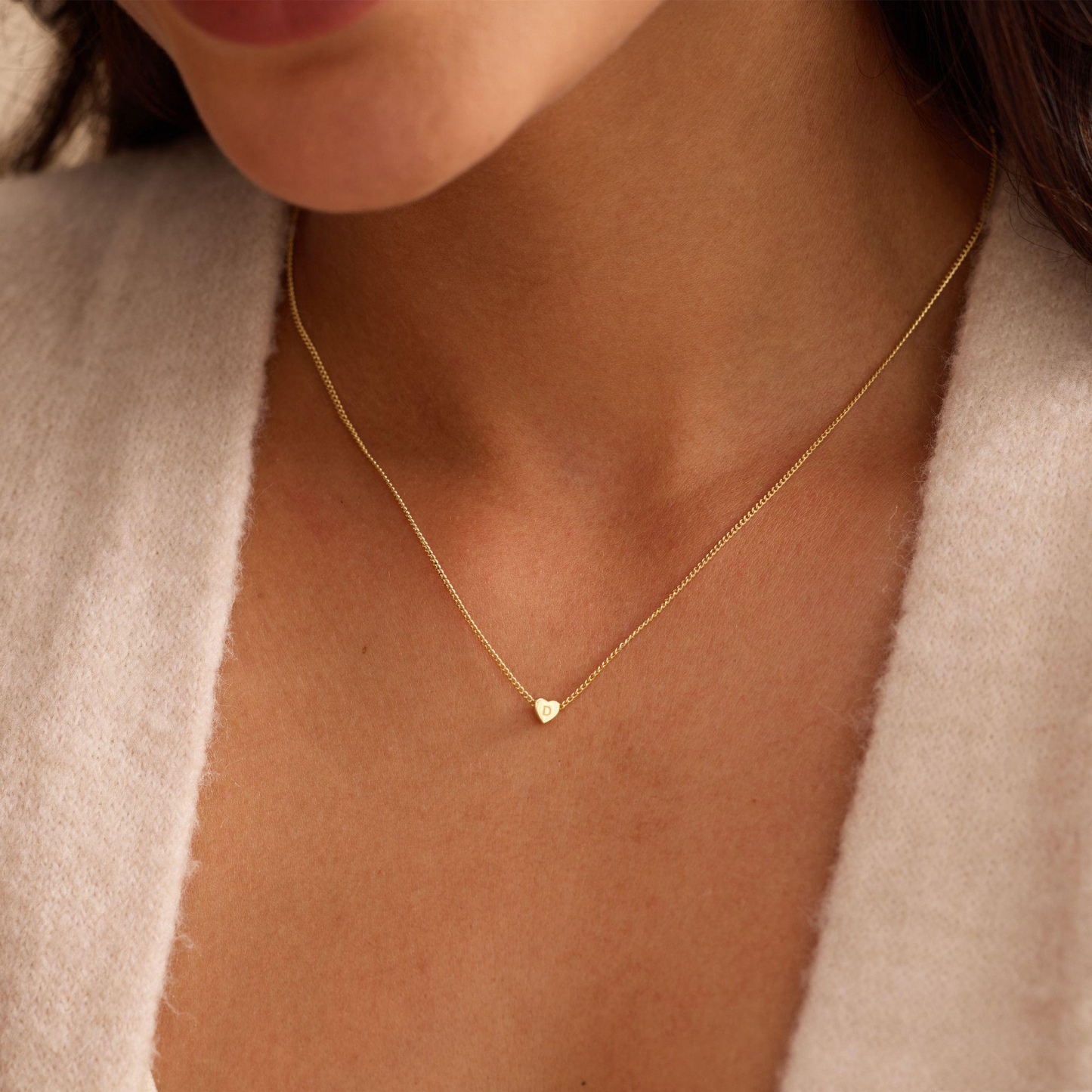 Personalisierte Herzkette Mit Initialen – Individuelle Herzkette Mit Initialen Für Paare – Halskette Mit Initialen Für Familie Oder Partner – Geschenkidee Für Sie - namenecklacede