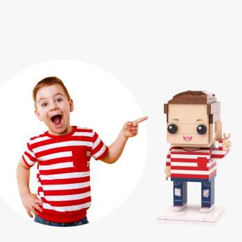 Ganzkörper-anpassbare 1-personen-spielfigur Aus Bausteinen, Spielzeug Aus Kleinen Bausteinen, Niedlich Für Kinder - namenecklacede