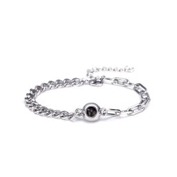 Personalisiertes Fotoarmband, Personalisiertes Fotoprojektionsarmband, Kreisförmiges Fotoarmband Mit Bild Innen Für Ihn - ihrenamenskettede
