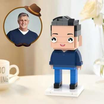 Individuell Gestaltbare Brick-figuren – Ganzkörper-cricketfiguren – Geschenke Für Papa - namenecklacede