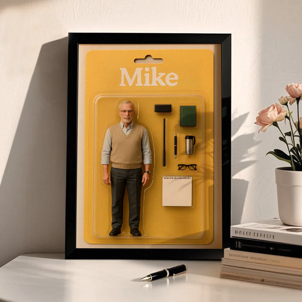 Benutzerdefinierte Actionfiguren-porträts | Personalisierte Spielzeugkisten-kunst | Benutzerdefinierte Fotorahmen-dekorationen