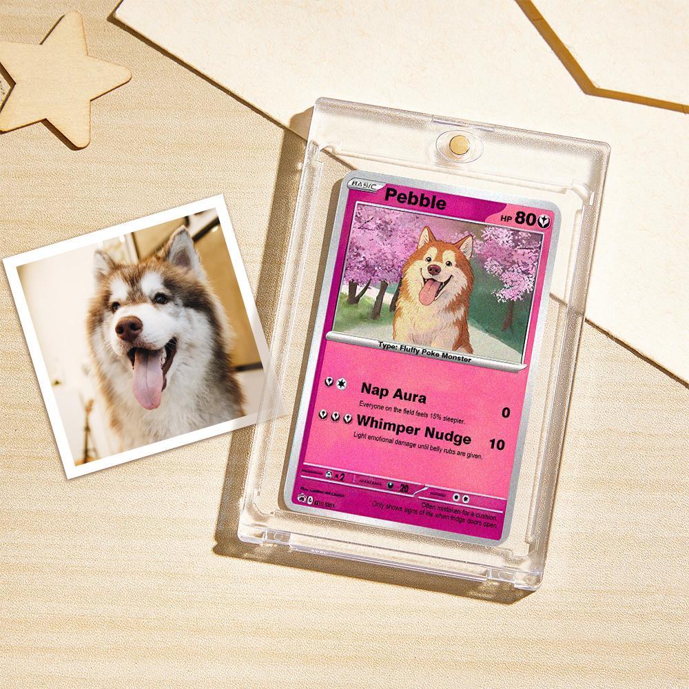 Individuelle Poke-haustierkarte Nach Foto – Personalisiertes Cartoon-geschenk Für Katzenliebhaber – Lustiges Poster Im Poke-stil - namenecklacede