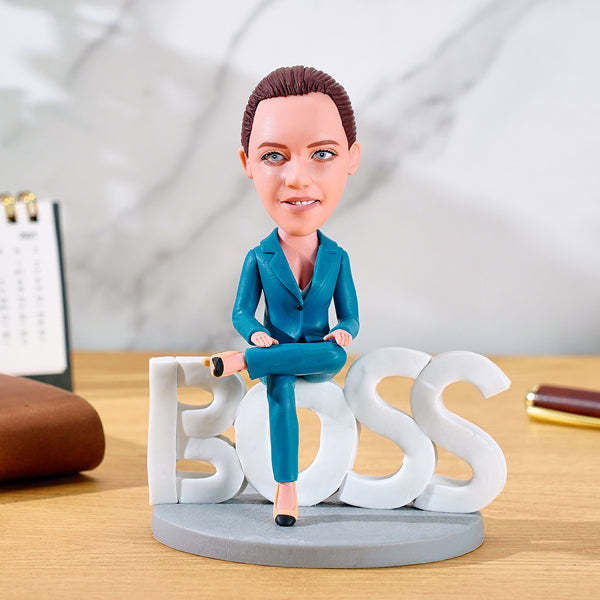 Geschenk Für Lady Boss Individueller Bobblehead Domineering Boss Mit Text - ihrenamenskettede