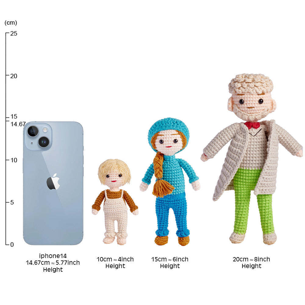 Benutzerdefinierte Häkelpuppe, Personalisierte Geschenke, Handgewebte Mini-look-alike-puppen – Schöne Frauenpuppe - ihrenamenskettede