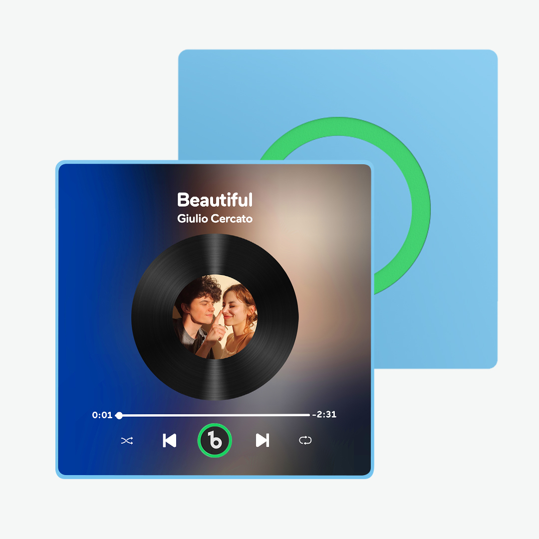 Neues 4.0-upgrade, Individueller Musik-kühlschrankmagnet, Geschenk Für Paare, Bunter Rahmen, Album-kühlschrankmagnet, Kann Lieder Abspielen - namenecklacede